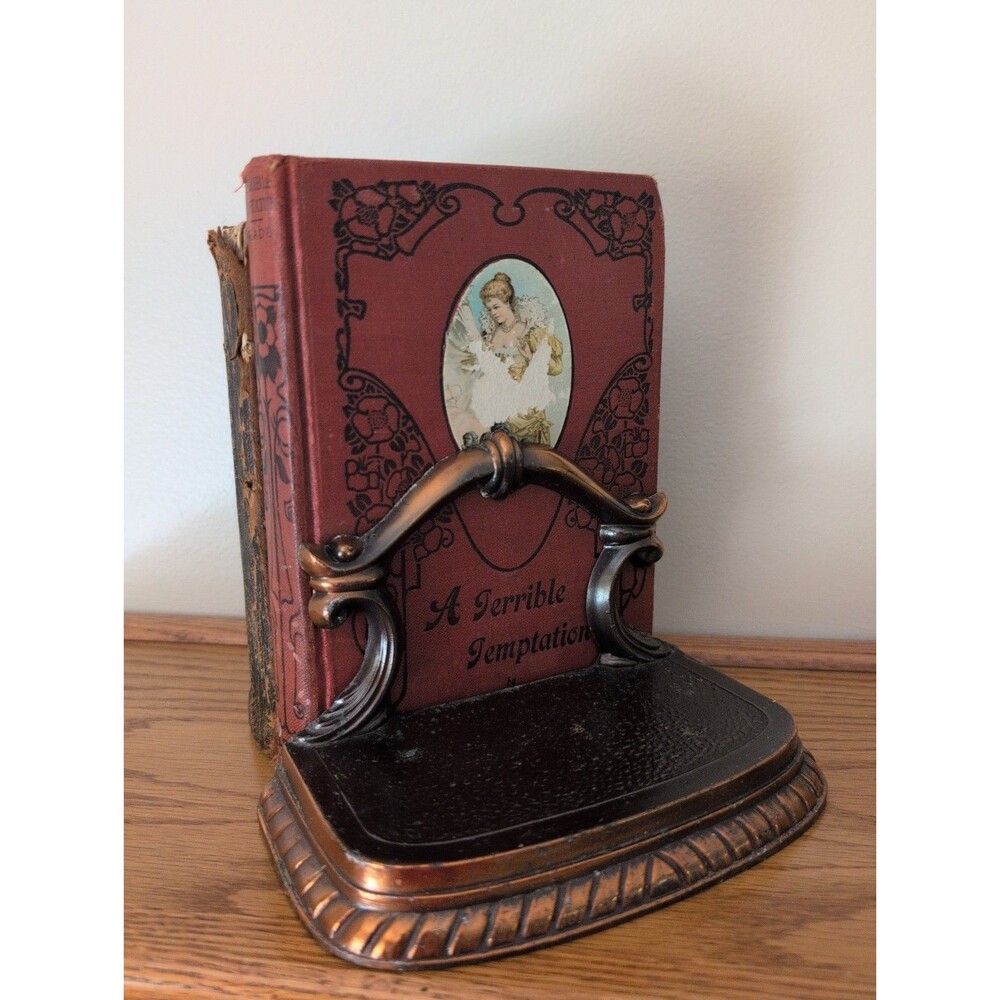 Vintage Brass & Copper Single Book End Warner Electric Co. 1926 Chicago Illinois